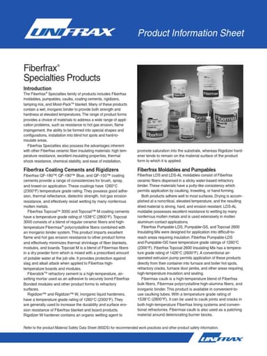 Fiberfrax Specialties