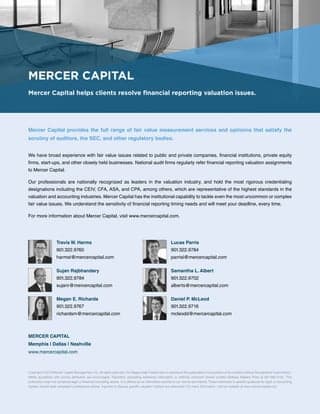 Mercer Capital Management