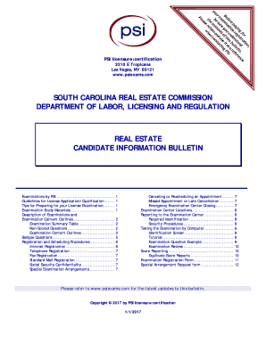 PSI licensurecertification