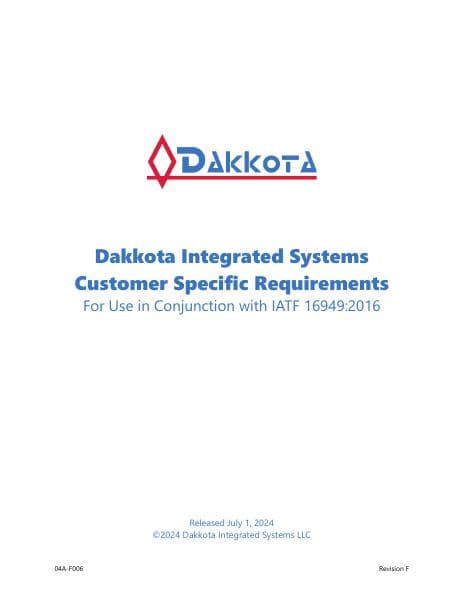 04A-F006-Dakkota-Customer-Specific-Requirements