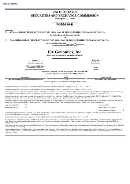 10x Genomics Inc._2019_Annual_Report