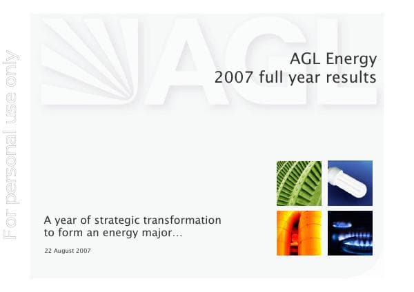 20070822-agl-fy07-results-investor-presentation