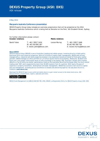 2014-05-08-macquarie-australia-conference
