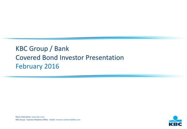 201602_KBC_Covered_Bond_Presentation