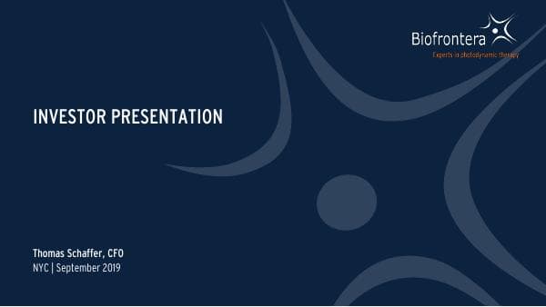 20190906_WS_Biofrontera%20AG_corporate%20slide%20deck