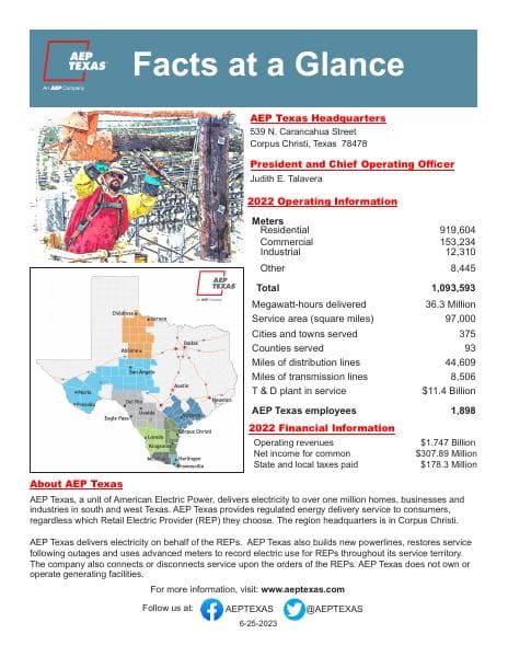 2022AEPTexasFactSheet_6-25-2023--Final