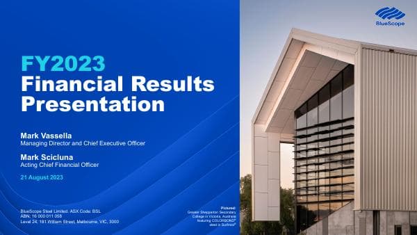 2023_BlueScope_FY_Results_Investor_Presentation