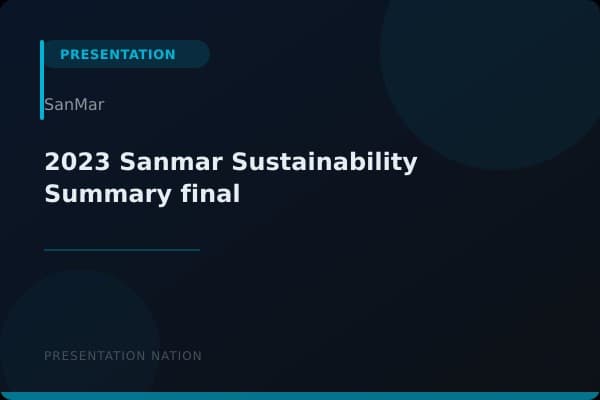 2023_Sanmar_Sustainability_Summary-final