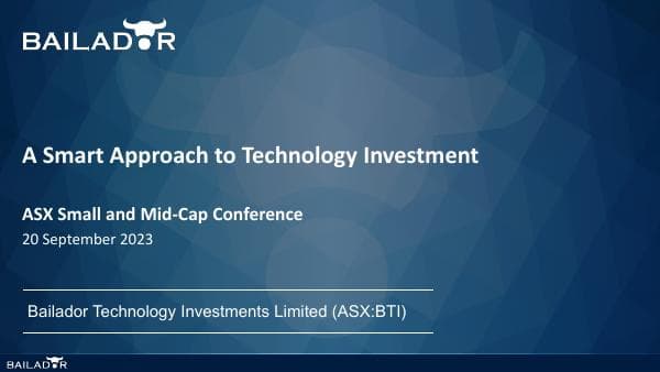 2309_Bailador_ASX_Small_Mid_caps_conference_presentation_ASX_release