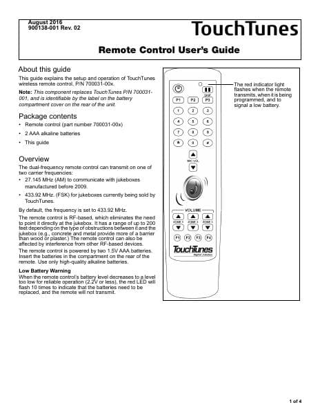 900138-001-Rev.02-Remote%20Control%20User%20Guide_August2016