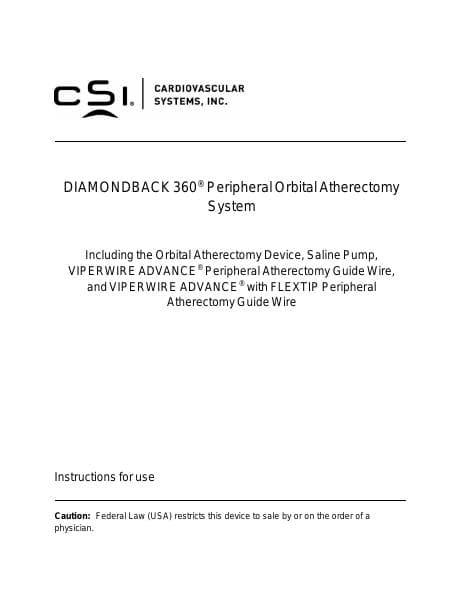 92-10005.M%20IFU,%20DiamondBack%20Peripheral%20OAS