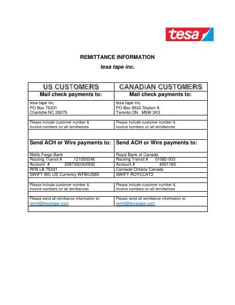 976577,0,tesa-tape-inc-remittance-information