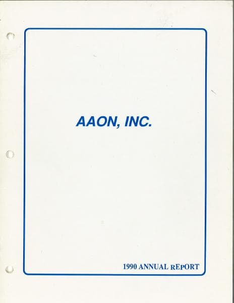 AAON Inc._1990_Annual_Report