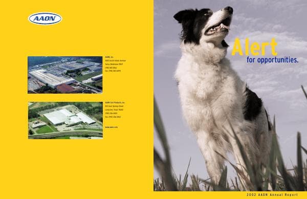 AAON Inc._2002_Annual_Report