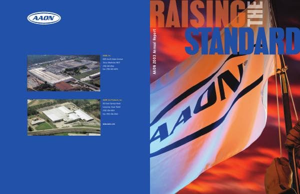 AAON Inc._2003_Annual_Report