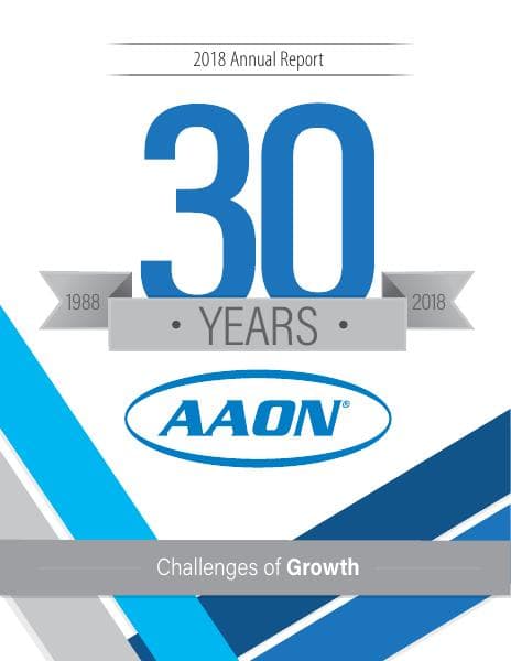AAON Inc._2018_Annual_Report