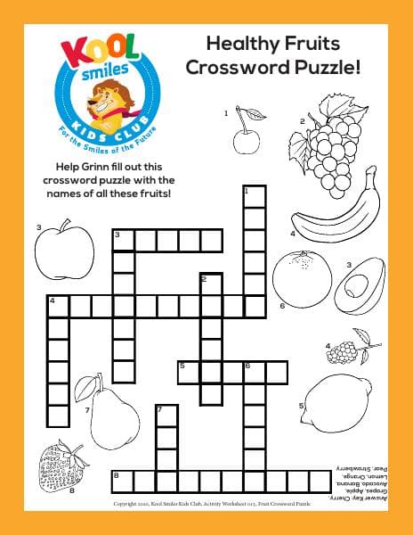 ActivityWorksheet015KoolSmilesKidsClub