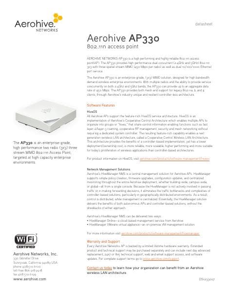 Aerohive-Datasheet-AP330