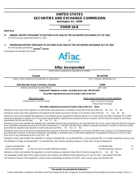 AFLAC Inc._2013_Annual_Report