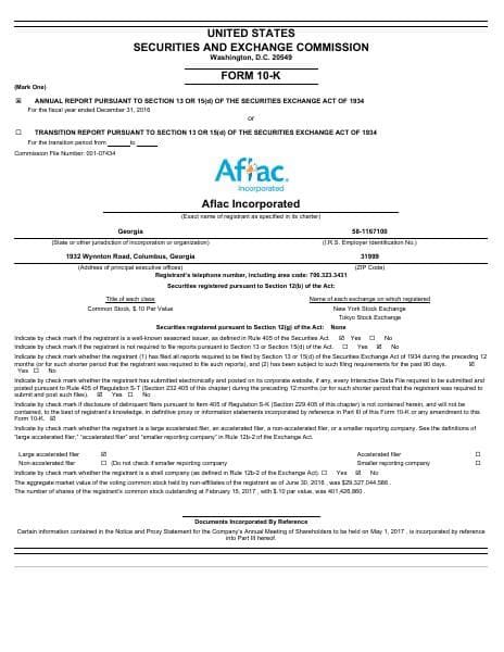 AFLAC Inc._2016_Annual_Report