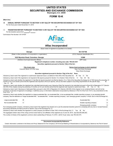 AFLAC Inc._2018_Annual_Report