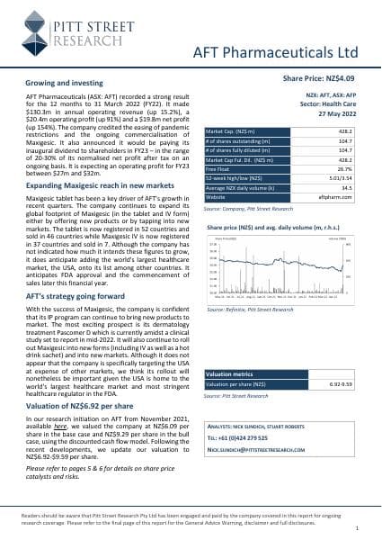 aft+pharmaceuticals+research+update+-+27+may+2022