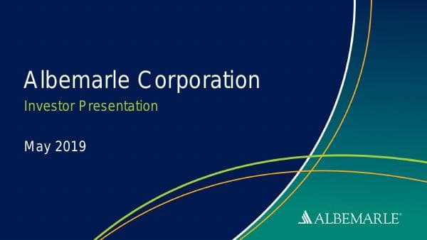 Albemarle-UBS-May-2019-Investor-Presentation