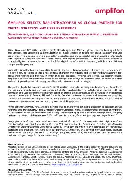 amplifon-selects-sapientrazorfish-16-11-2017