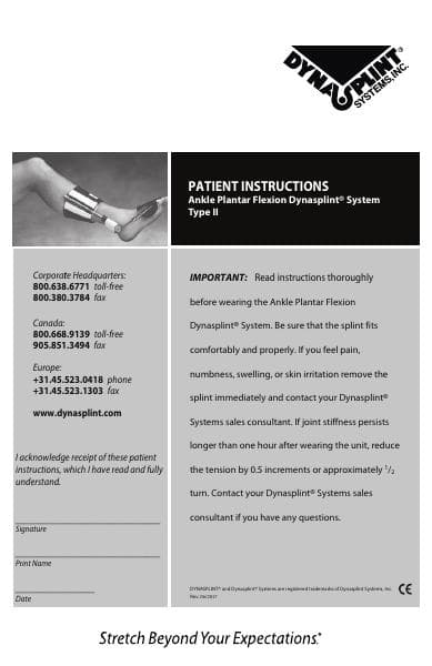 Ankle-Plantar-Flexion-Dynasplint-Systems-Patient-Instructions