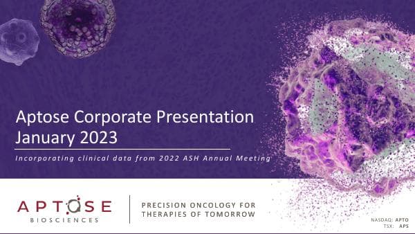 APTOSE+Corporate+Presentation+January+2023