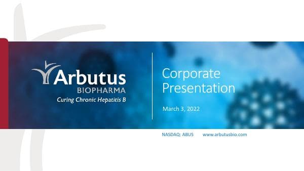 Arbutus Biopharma_March_2022_495_80495