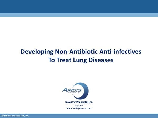 Aridis%20Investor%20Presentation%20Oct19