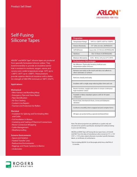 arlon-self-fusing-silicone-tapes-sell-sheet