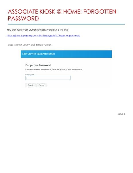 Associate-Kiosk-at-Home-Forgotten-Password