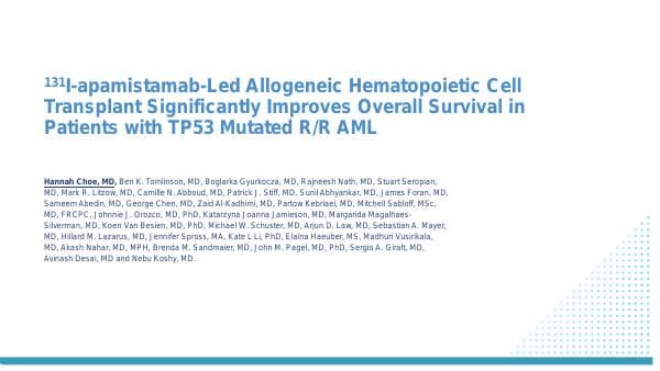 ATNM_ASH2023_Iomab-B+TP53+Oral+Presentation