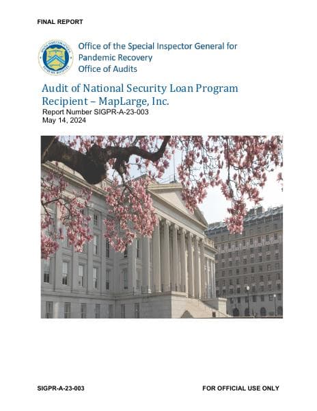 Audit-of-National-Security-Loan-Program-Recipient-MapLarge-Inc