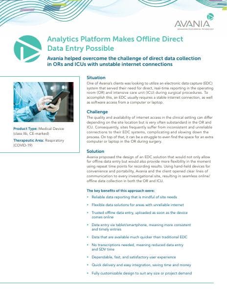 Avania-OfflineDataEntry-DataAnalyticsFactSheet