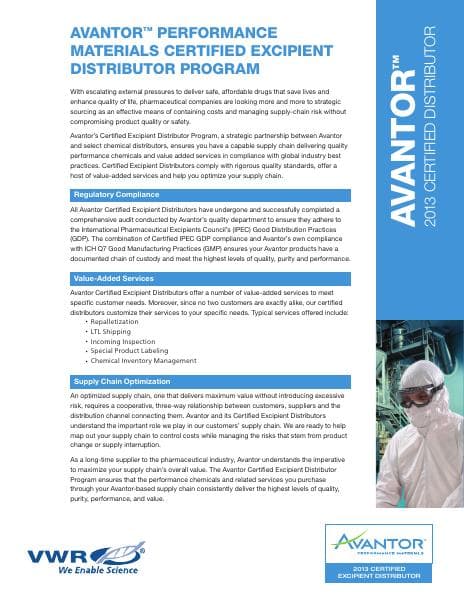 Avantor_Performance_Materials_Certified_Excipient_