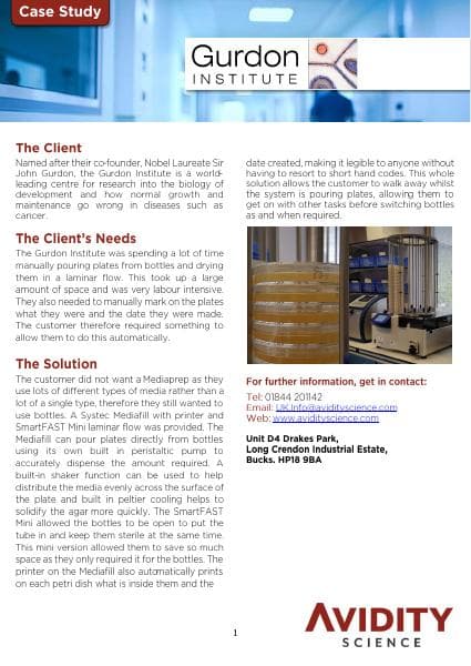 Avidity_Science_Gurdon_Institute_Case_Study