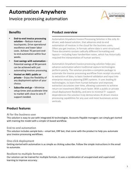 AWS-Datasheet-AutomationAnywhere