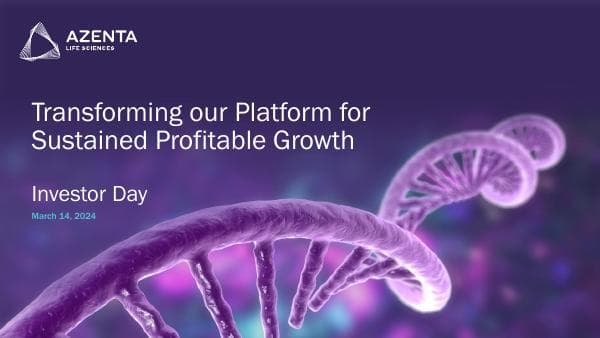 Azenta Investor Day 3.14.24