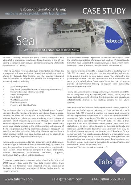 Babcock-Services-CAFM-Software-Case-Study