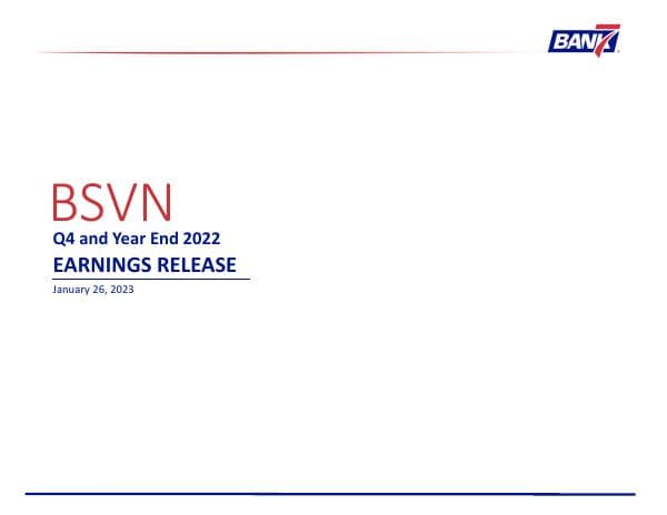 Bank7+Corp.+Q4+and+Full+Year+2022+Earnings+Presentation