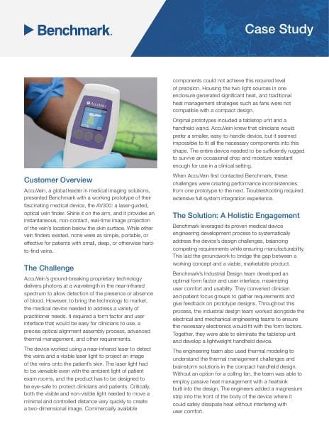 Benchmark-AccuVein-Case-Study