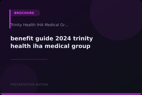 benefit-guide-2024-trinity-health-iha-medical-group