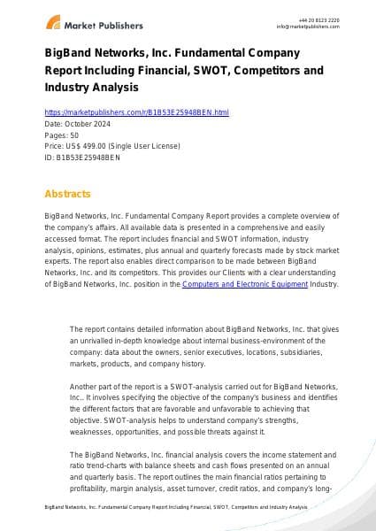 bigband_networks_inc_swot_analysis_bac