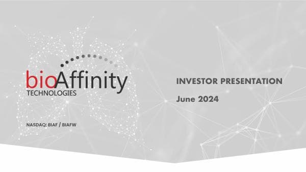 bioAffinity+Technologies+Investor+Update