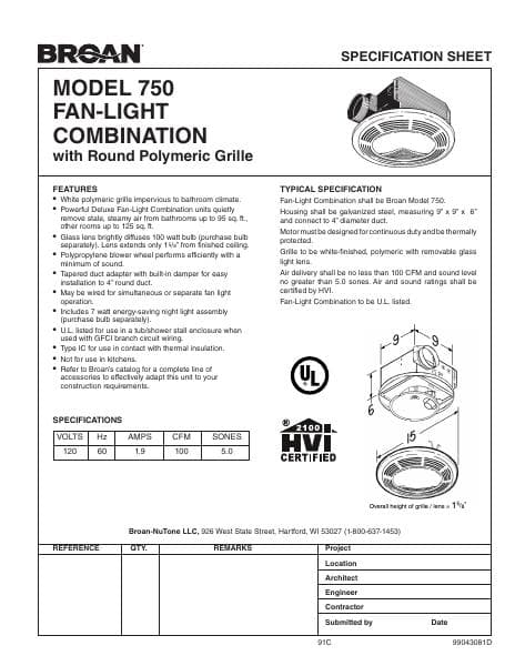 broan-750-specification-sheet
