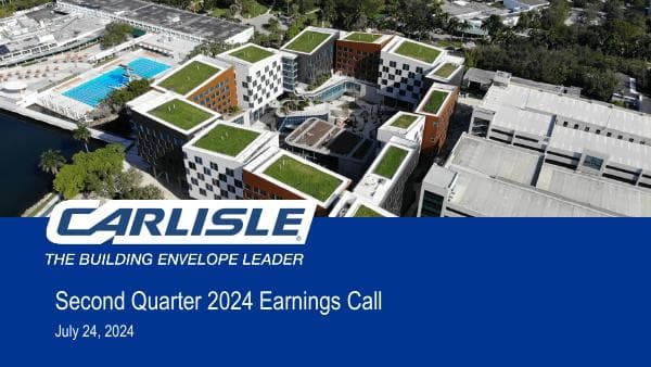 Carlisle Q2-2024-Earnings-Presentation
