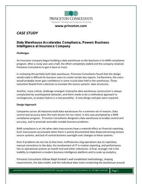 CaseStudy_InsuranceDataWarehouse_September2014